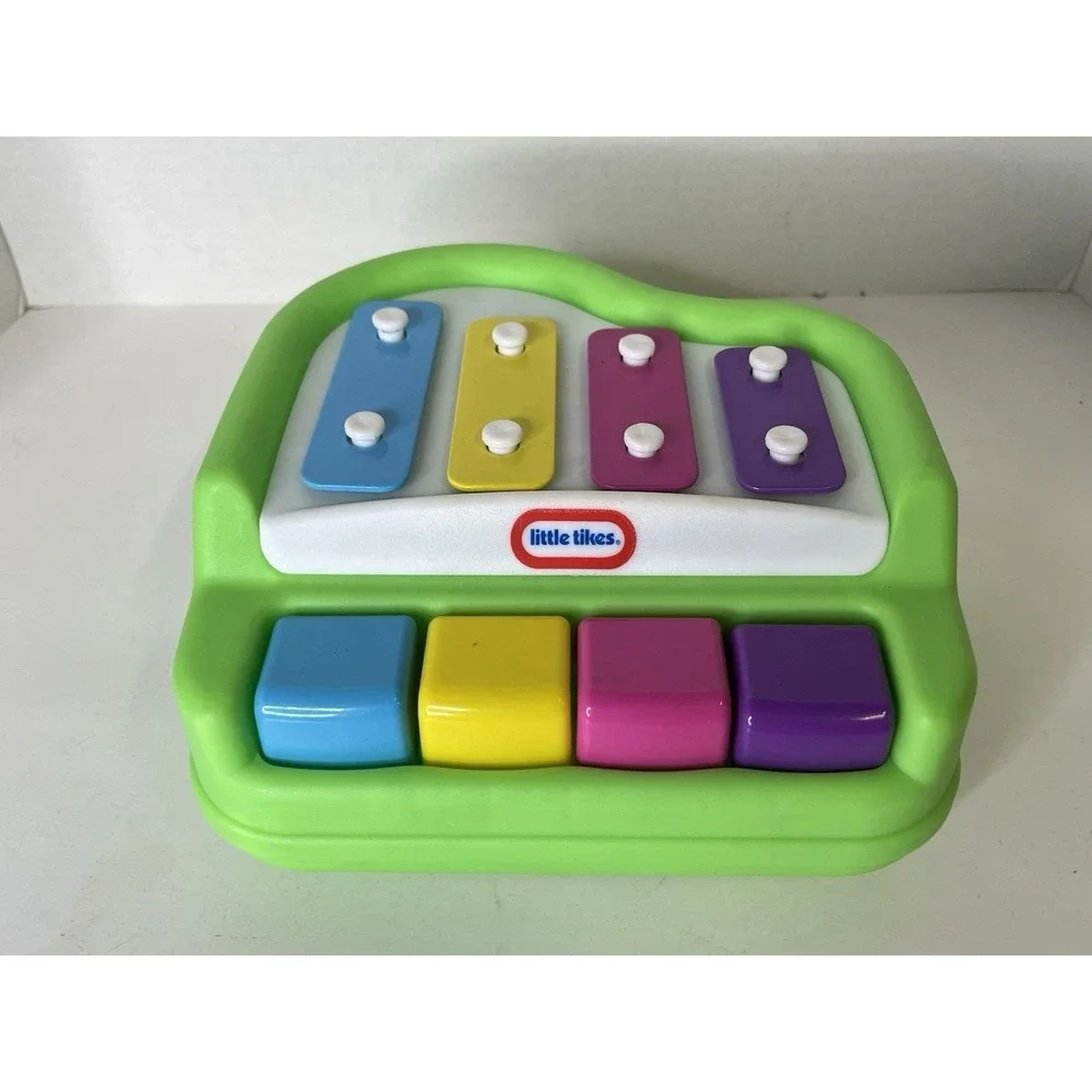 Little Tikes Baby Toddler Xylophone Piano Tap a Tune Green HTF VGC Fast Shipping